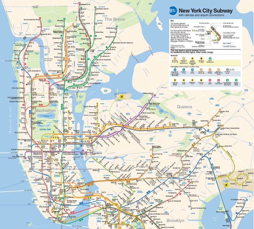 metro mapa Nueva York